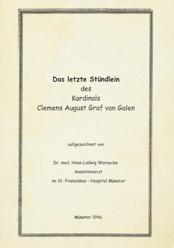 letztes stuendlein